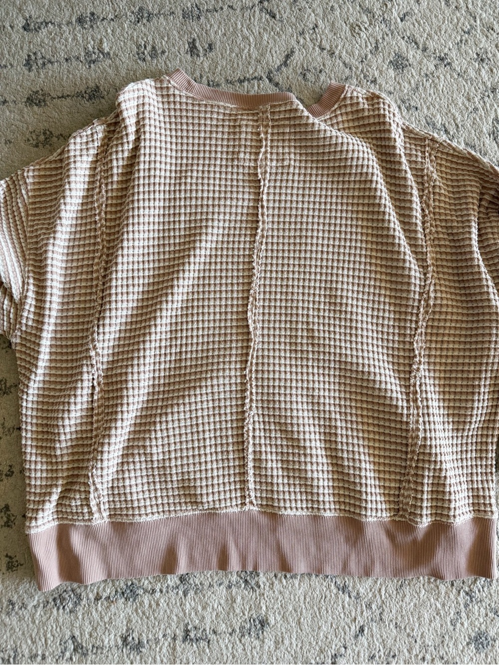 American Eagle Big Hug Waffle Knit Sweatshirt - Picture 4 of 4